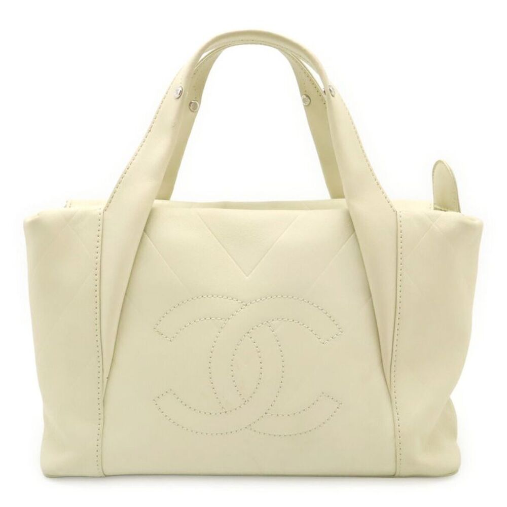 Chanel V-Stitch Leather Tote Bag